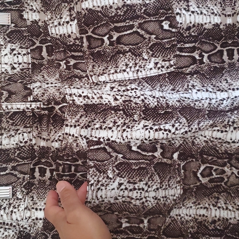 Topshop Moto Python Snakeskin Print Mini Skirt 10 - image 4